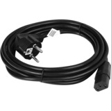 353.175 câble électrique Noir 3 m Prise d'alimentation type F Coupleur C13