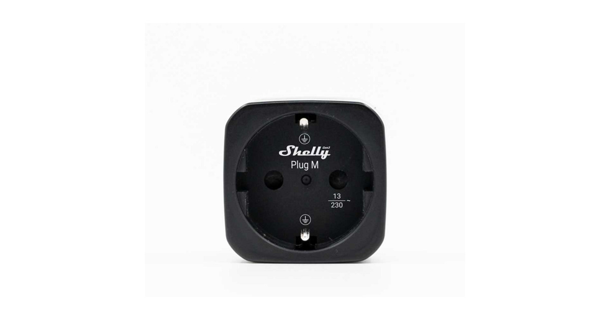 Shelly Remote Socket Shelly Plug M Gen3, Switch socket Noir