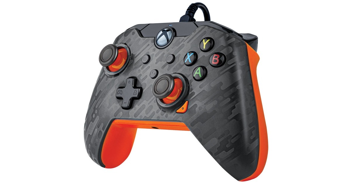 pdp 049-012-CMGO, Manette de jeu Anthracite/Orange