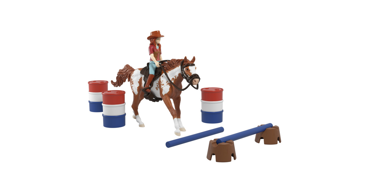 SCHLEICH 42577 TEAM ROPING AVEC COWGIRL Figurine Multicolore