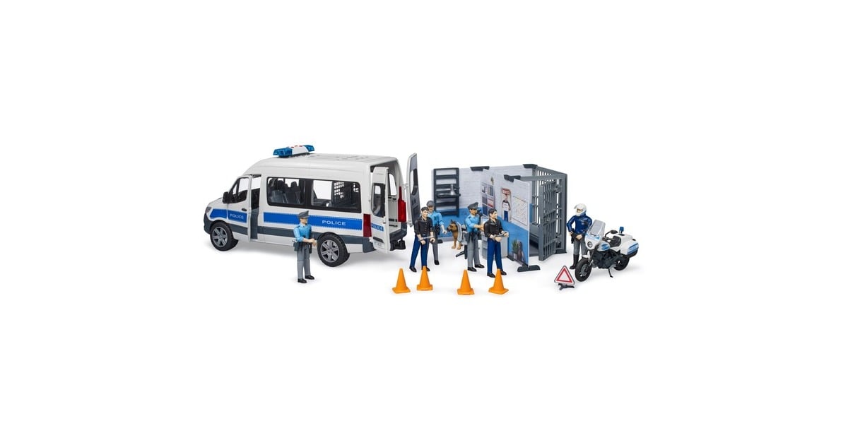 bruder Fourgon de police Mercedes-Benz Sprinter avec ?�clairage et sonorisation, Mod?�le r?�duit de 