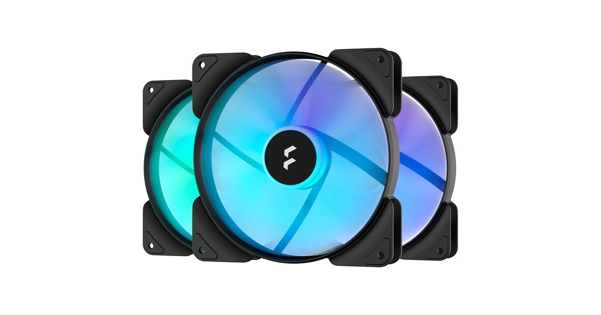 Fractal Design Aspect 14 RGB 140 Mm PWM Wide 500-1700 RPM Range Black Frame 3-Pack Computer Fan