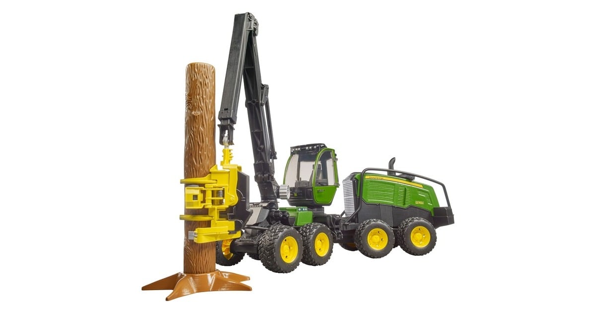 BRUDER 02135 Abatteuse John Deere 1270G avec 1 Tronc d'arbre