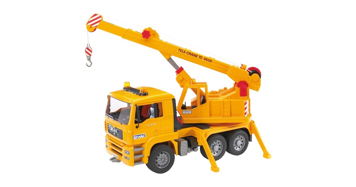 Bruder 02509 - camion de service avec grue et gyrophare | Boutique de  jouets Lydie