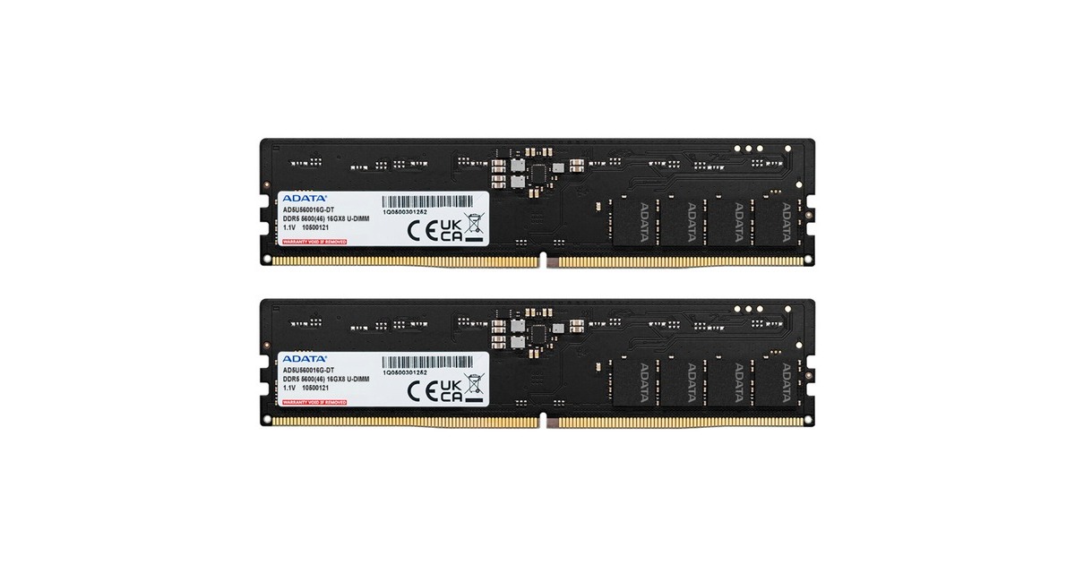 ADATA DDR5 5600 U-DIMM module de mémoire 32 Go 2 x 16 Go 288-pin