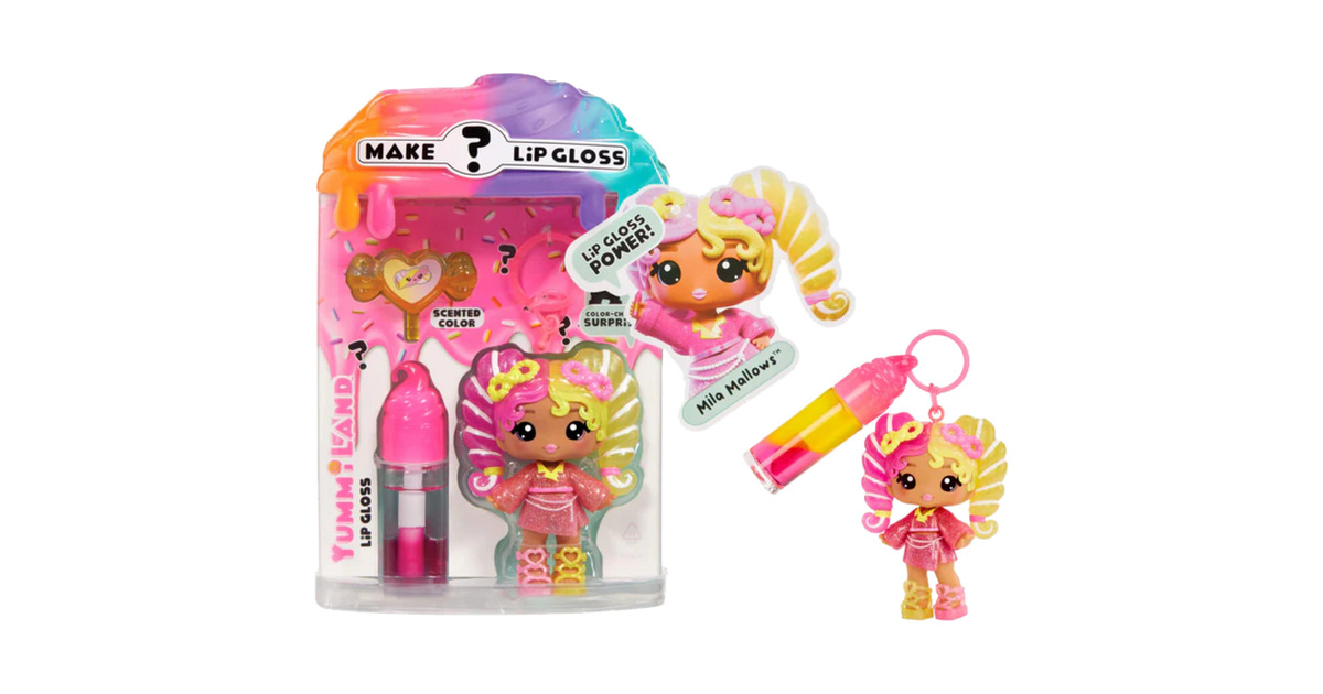 Yummiland x PEEPS Lot de 2 gloss à lèvres Molly Mallows et Michelle Mallows, chacun avec gloss à lèvres parfumé, à partir de 4 ans
