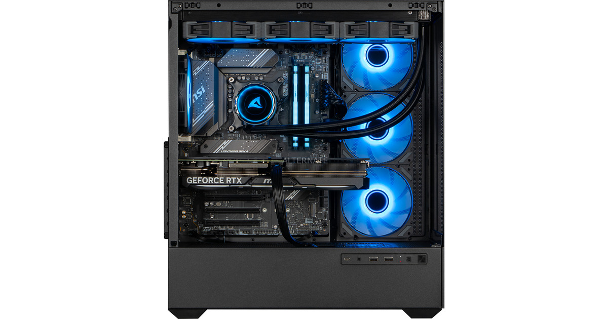 ALTERNATE Custom PC Series • Blue Thunder Elements Gaming-PC, PC gaming ...