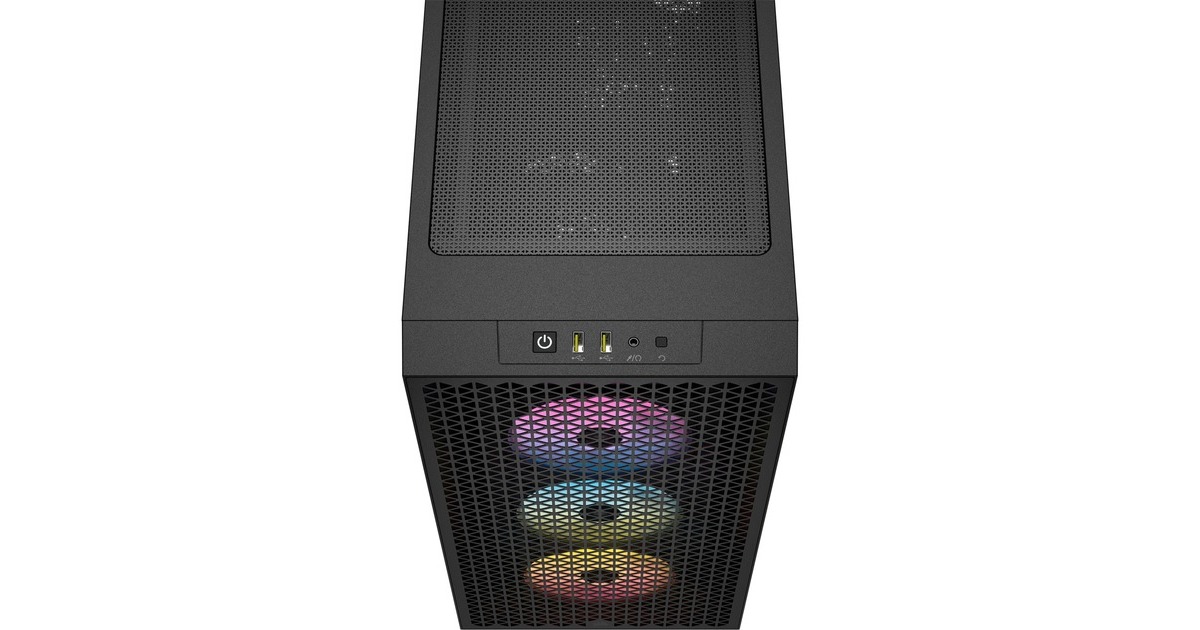 Corsair 3000D RGB AIRFLOW, Boîtier PC Noir, 2x USB-A, RGB