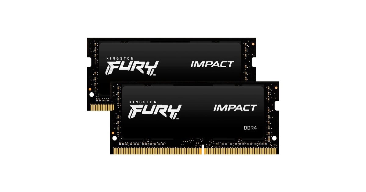 Kingston FURY Kit 64 Go DDR4-3200, Mémoire vive Noir, KF432S20IBK2/64,  Impact