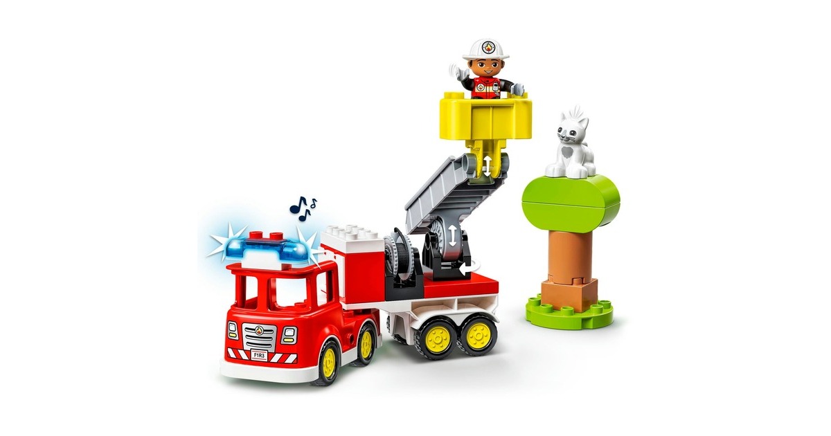LEGO DUPLO Town 10969 - Le Camion de Pompiers, Jouet Enfants 2 Ans