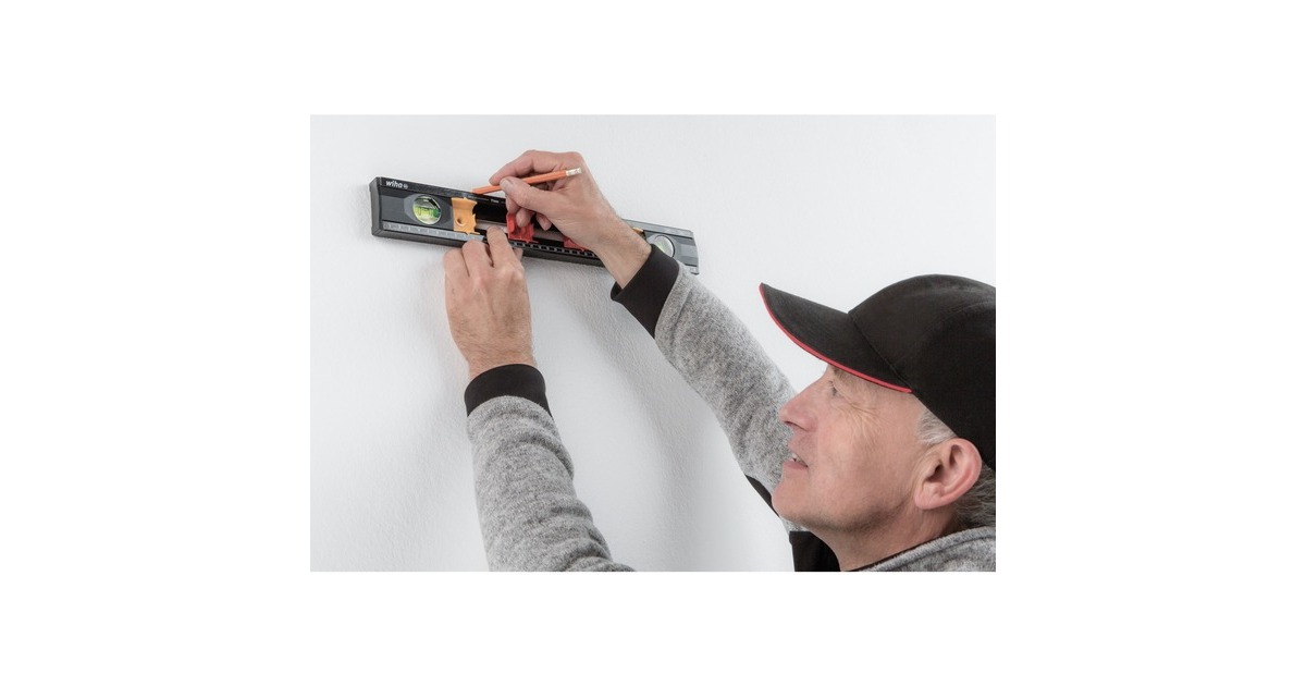 Niveau D'Électricien Aluminium 40cm - Double Bulle (Horizontal/Vertical) - Avec Échelle Et Marqueurs Coulissants