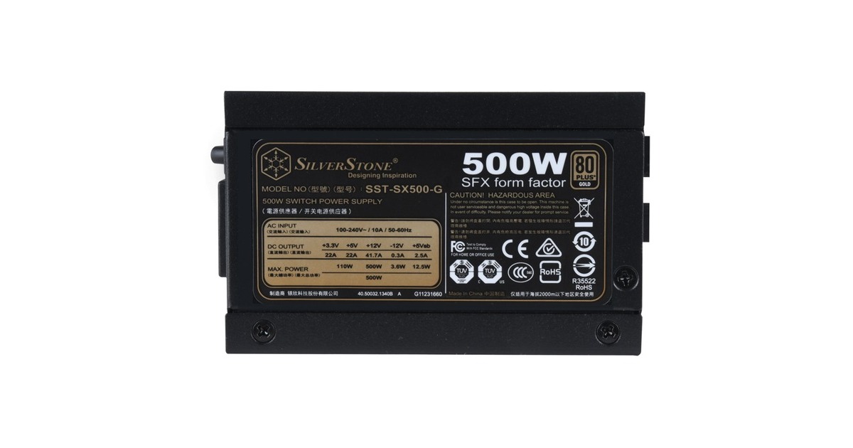 SilverStone SST-SX500-G V1.1, 500 Watt alimentation Noir