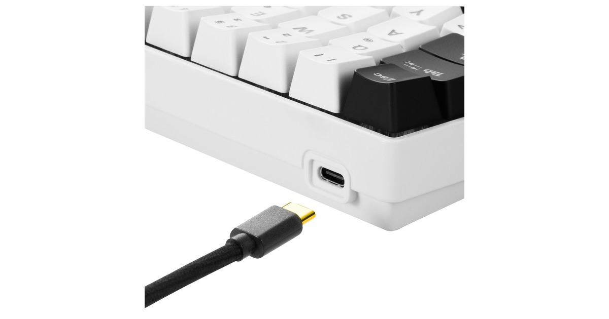 Sharkoon SGK50 S4 clavier FR sans fil +USB AZERTY Français Blanc, clavier  gaming Blanc/Noir, Layout FR, Kailh Red, 60%, FR sans fil +USB, AZERTY, LED  RGB, Blanc