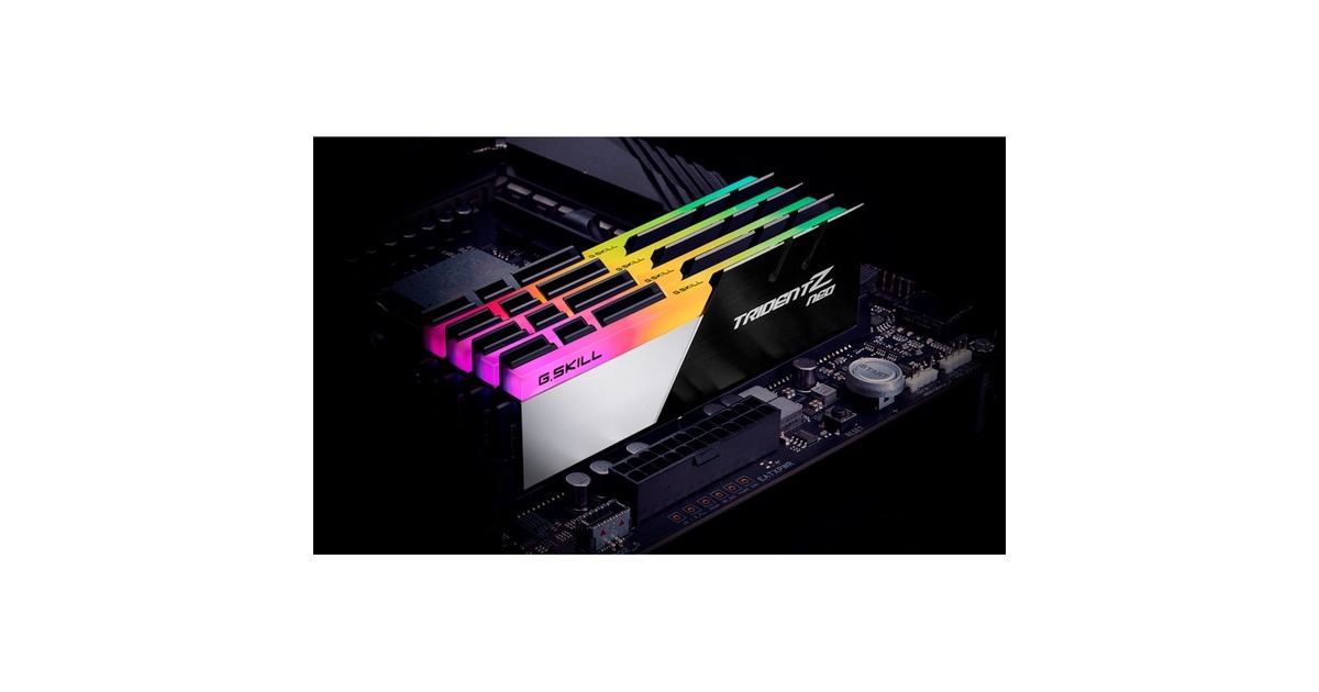 G.Skill Trident Z RGB (For AMD) F4-3200C16Q-32GTZRX module de mémoire 32 Go 4 x 8 Go DDR4 3200 MHz, Mémoire vive Noir, 32 Go, 4 x 8 Go, DDR4, 3200 MHz, 288-pin DIMM