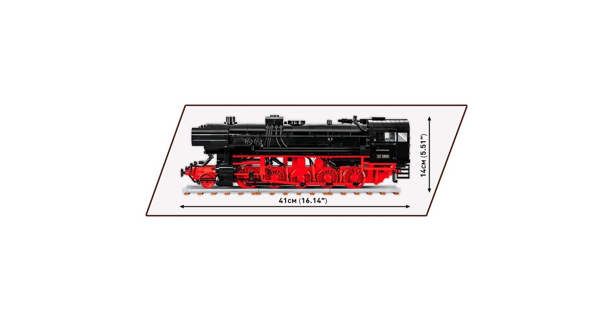 Locomotive à vapeur - COBI - DR BR 52 - Blanc - Noir, Rouge - 200