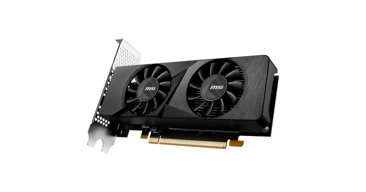 Carte Graphique MSI RTX 3050 LP 6G OC – NVIDIA Ampere, 6 Go GDDR6, Boost 1492 MHz, DisplayPort/HDMI, Format Bas Profil