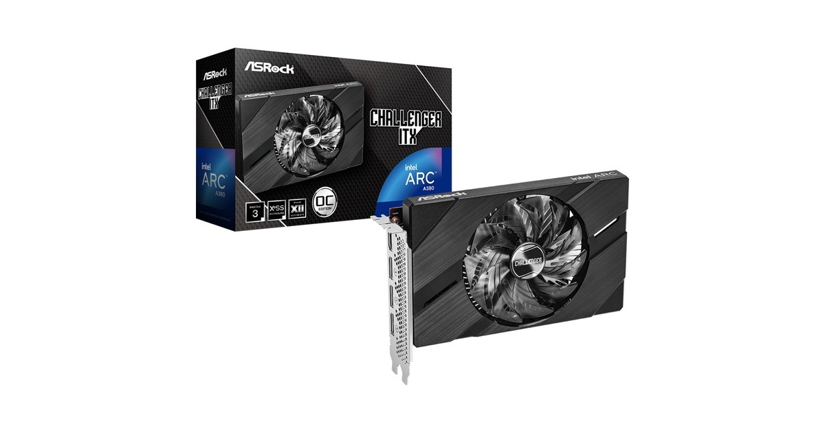 ASRock Intel Arc A380 Challenger ITX 6Go OC, Carte graphique