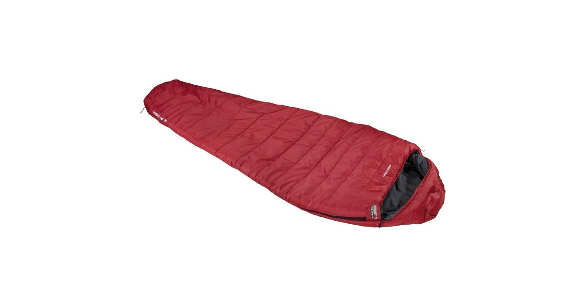 Sac De Couchage Synthétique 3 Saisons HuskyCZ – Rouge Rubis, Forme Momie, Certification ISO 13537