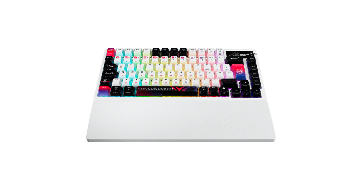 Clavier Gaming Mécanique Asus ROG Azoth X En Blanc - Bluetooth 5.1, Rétroéclairage RGB, AZERTY Français