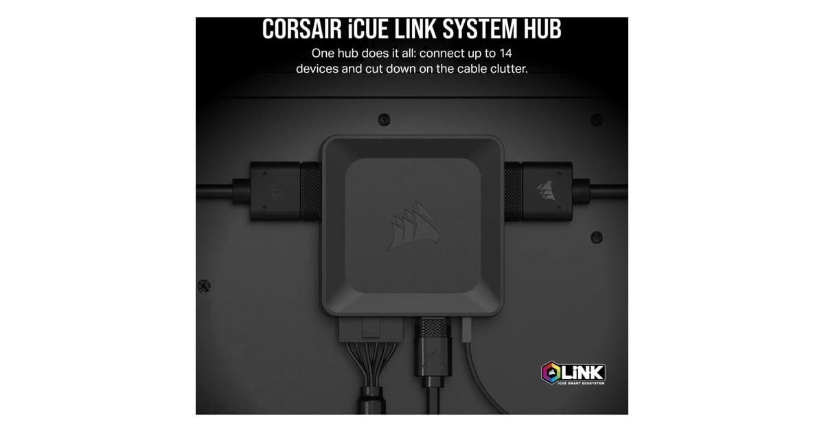 Corsair ICUE LINK System Hub – Contrôle Jusqu’à 14 Périphériques RGB & Refroidissement En 1 Câble