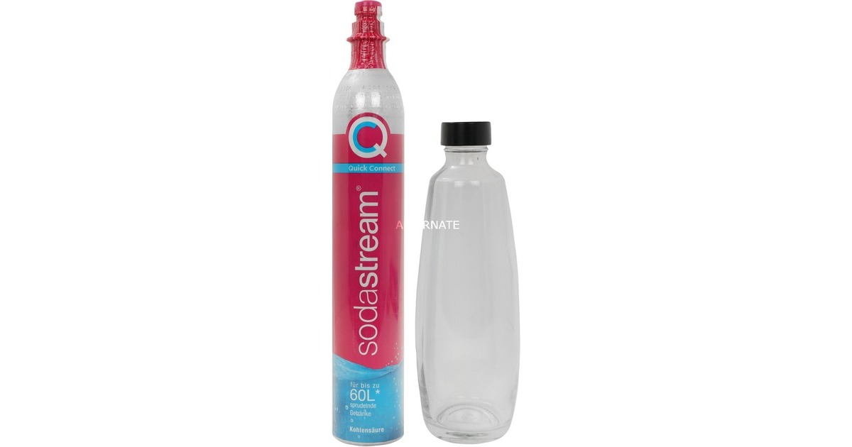 Sodastream Quick Connect CO2 CQC + bouteille en verre, dispositif pour  l'eau gazeuse rose fuchsia