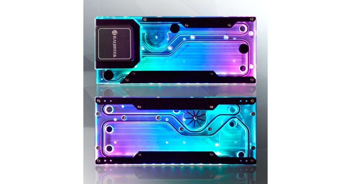 Raijintek Acheron 240 RBW – Distro Plate Per Acquario PC, Acrilico, D-RGB, Compatibile Con Kit Liquid Cooling - 6