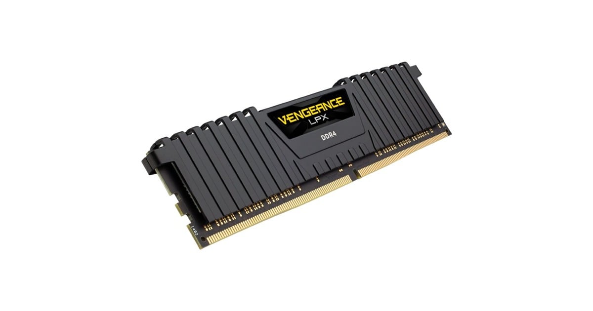 Corsair Vengeance LPX Series Low Profile 64 Go 4x 16 Go DDR4 2400 MHz CL14 Memoire vive Noir Kit Quad Channel 4 barrettes de RAM DDR4 PC4 19200