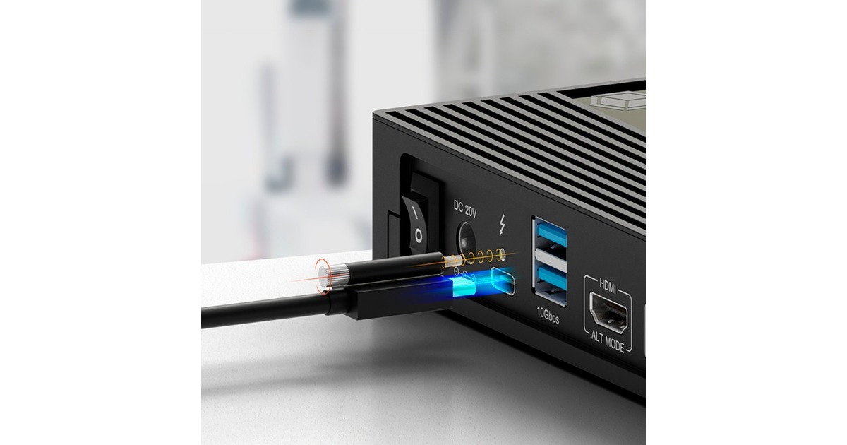Station D'Accueil USB ICY BOX IB-DK2241AC - Extension Multi-Ports USB 3.2 Avec HDMI & DVI - Noir