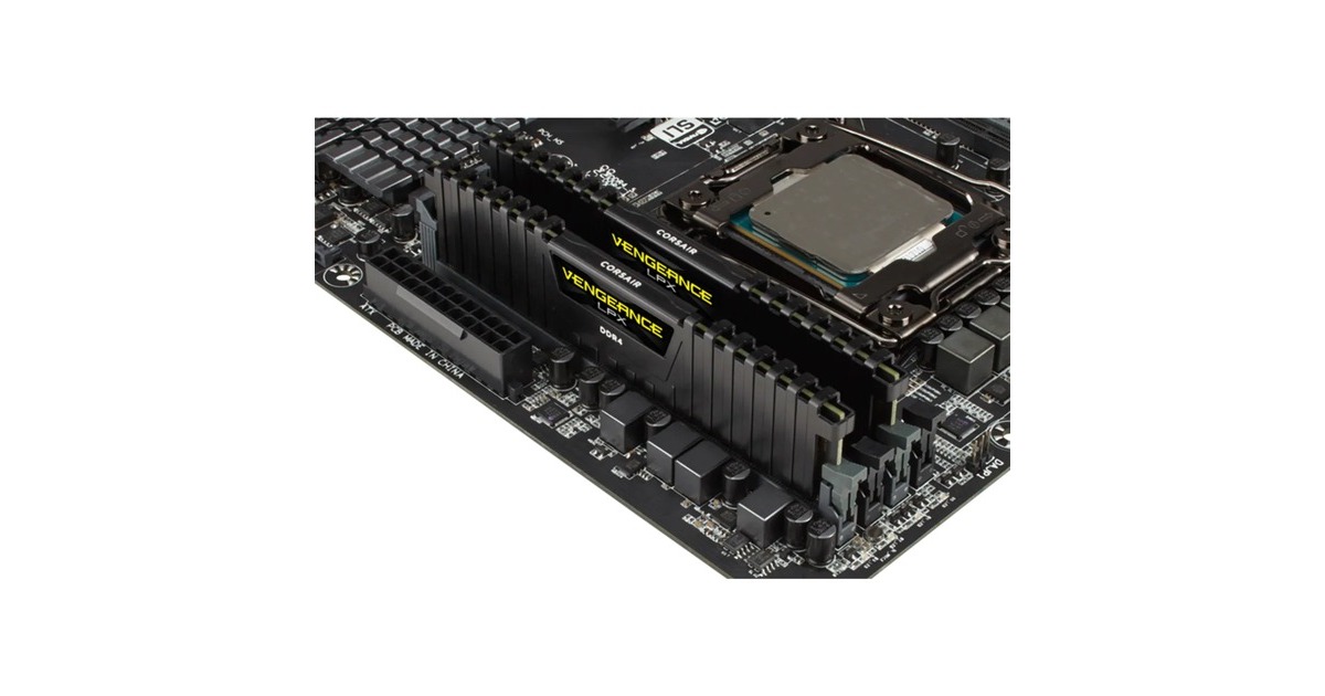 Corsair Vengeance LPX CMK16GX4M2Z3200C16 module de memoire 16 Go 2 x 8 Go DDR4 3200 MHz Memoire vive Noir 16 Go 2 x 8 Go DDR4 3200 MHz 288 pin DIMM Noir