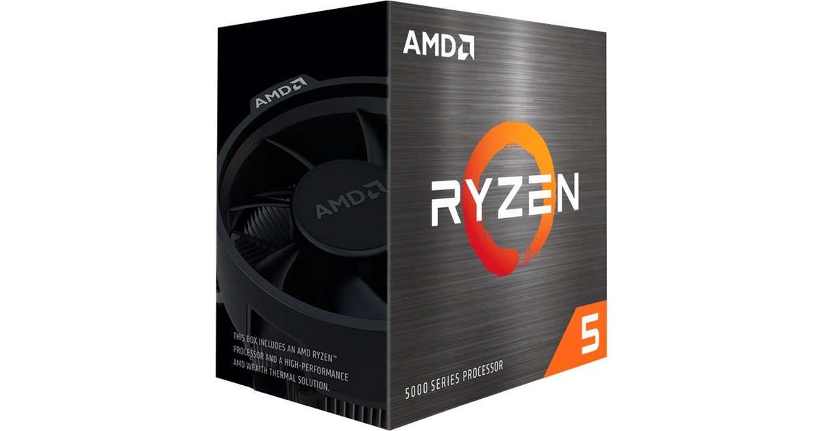 AMD Ryzen 5 5600X, 3,7 GHz (4,6 GHz Turbo Boost) socket AM4 processeur  Unlocked, Wraith Stealth, processeur en boîte