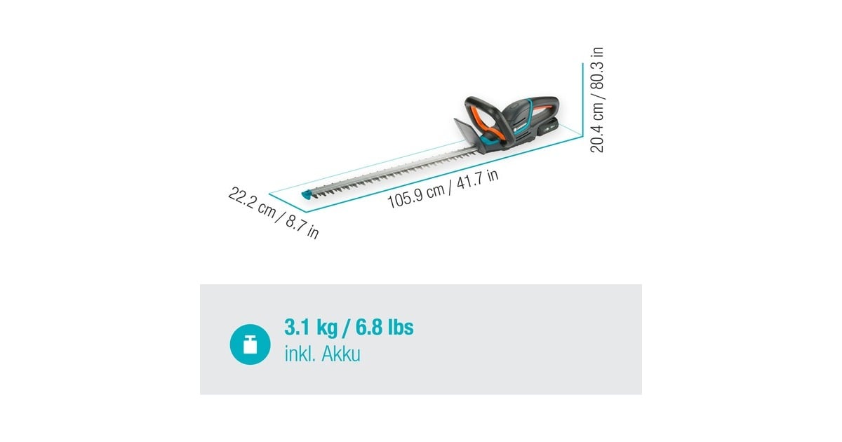 Gardena ComfortCut Li - Set Cisailles à Gazon Sans Fil Avec Manche Télescopique Et Roulettes