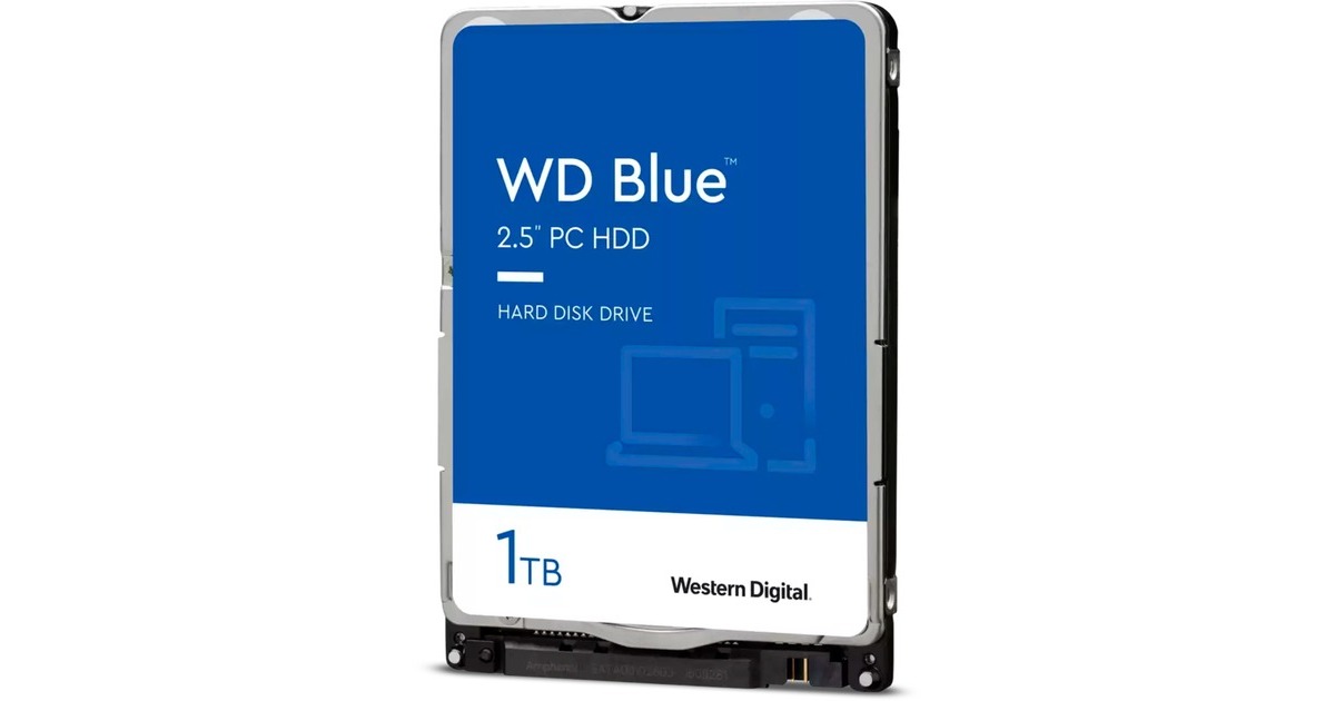 Disque Dur Interne WD Blue 1 To 2,5" SATA III - Occasion Peu Utilisée (seulement 107h) - Pour PC Portable