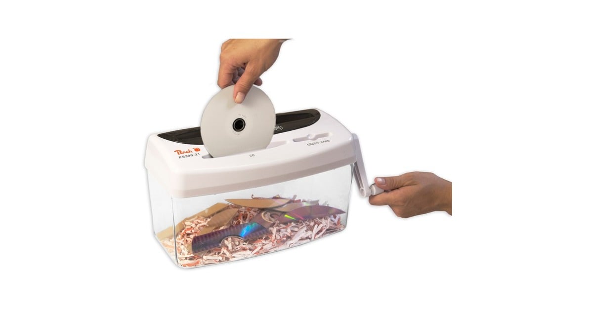 Peach PS300-21 destructeur de papier Destruction croisée 21 cm Noir ...