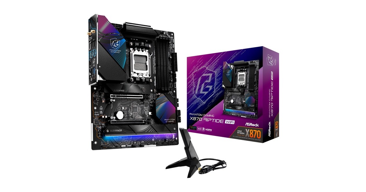 ASRock X870 Riptide WiFi carte mère socket AM5 RAID, 2.5 GbLAN, WLAN, BT, ATX