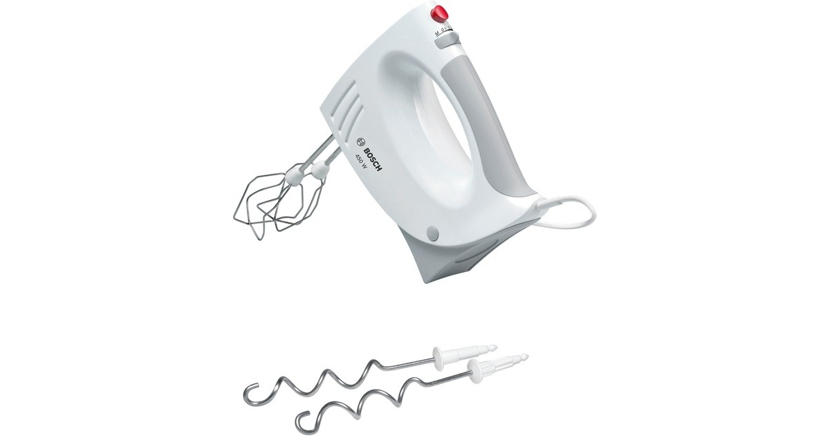Bosch MFQ3530 Batteur à Main 450W - 5 Vitesses + Turbo - Fouets Et Crochets Inox