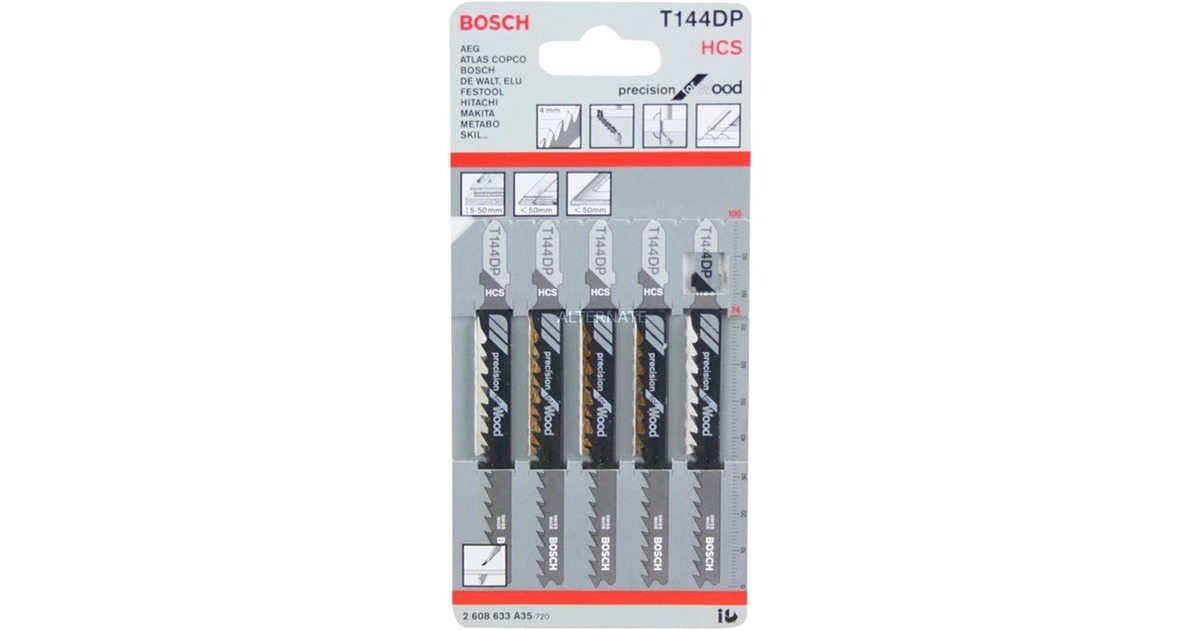 Bosch Lames De Scie Sauteuse T 144 Dp Precision For Wood Lame De Scie
