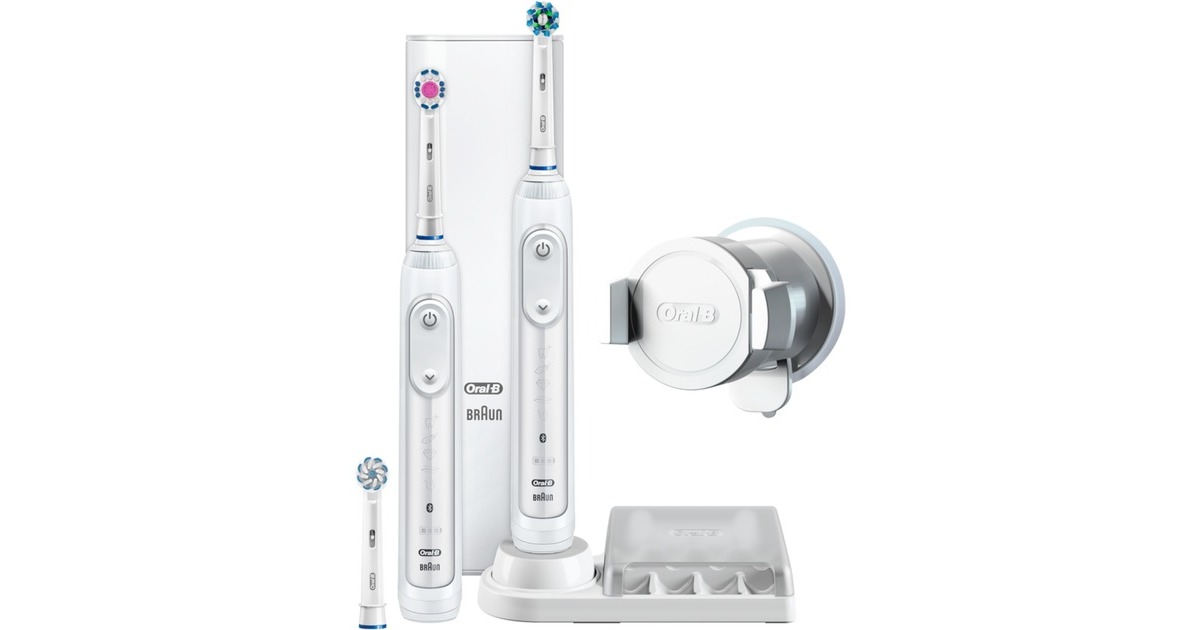 Braun Genius 8900 Brosse A Dents Electrique Par Braun X2 Brosse A Dents Electrique Blanc Adulte Brosse A Dents Rotative Oscillante Soins Des Gencives Blanchiment Polissage Blanc Argent 2 Min Allemagne