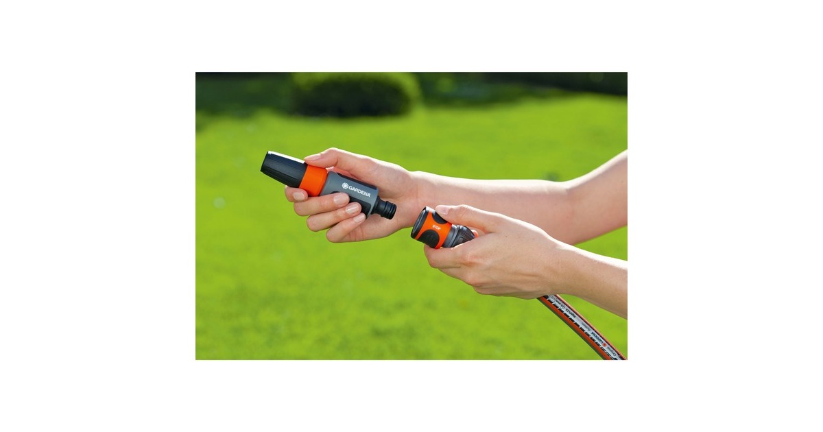 Raccord Aquastop Gardena 18213-26 - Pour Tuyaux Diamètre Intérieur 13-15 Mm (1/2' à 5/8') - Arrêt Automatique