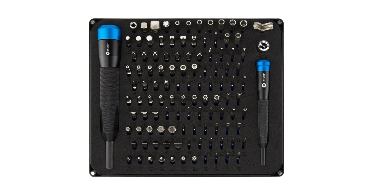 Kit IFixit Manta Precision - 112 Embouts De Tournevis, 2 Tournevis Pour Réparation Électronique
