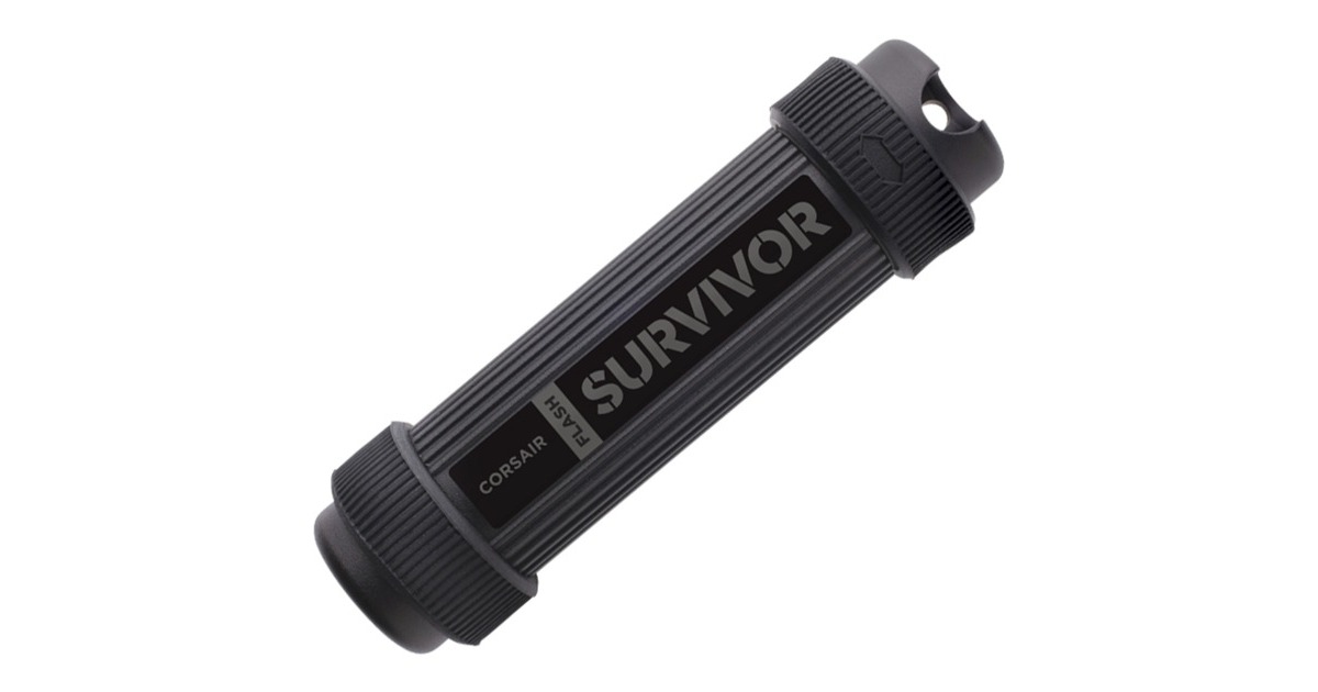 Corsair Flash Survivor Stealth X2 512GB USB 3.0 Robuste Lecteur Flash Noir Cle USB Noir 512 Go USB Type A 3.2 Gen 1 3.1 Gen 1 Casquette 38 g Noir