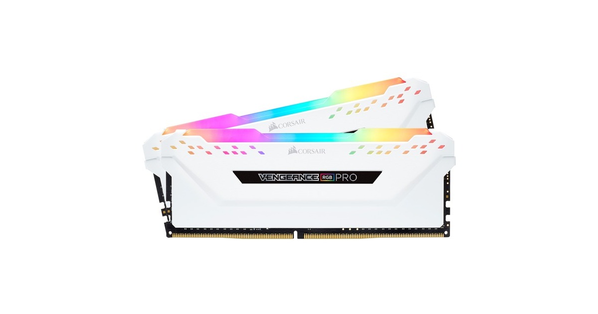 Corsair Vengeance CMW32GX4M2A2666C16W module de memoire 32 Go 2 x 16 Go DDR4 2666 MHz Memoire vive Blanc 32 Go 2 x 16 Go DDR4 2666 MHz 288 pin DIMM