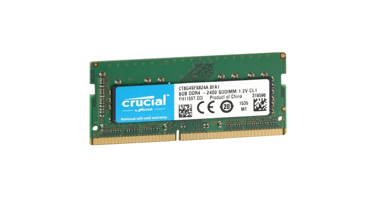 Barrette RAM Crucial DDR4 SO-DIMM 8 Go Ou 16 Go - 2400/2666/3200 MHz Pour PC Portable - Neuf Sous Blister