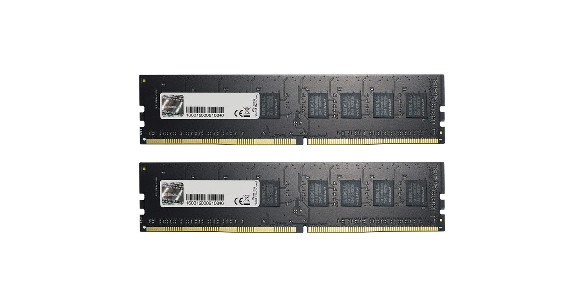 G.Skill 16 Go DDR4-2666 (2x 8 Go) mémoire vive Noir, F4-2666C19D-16GNT