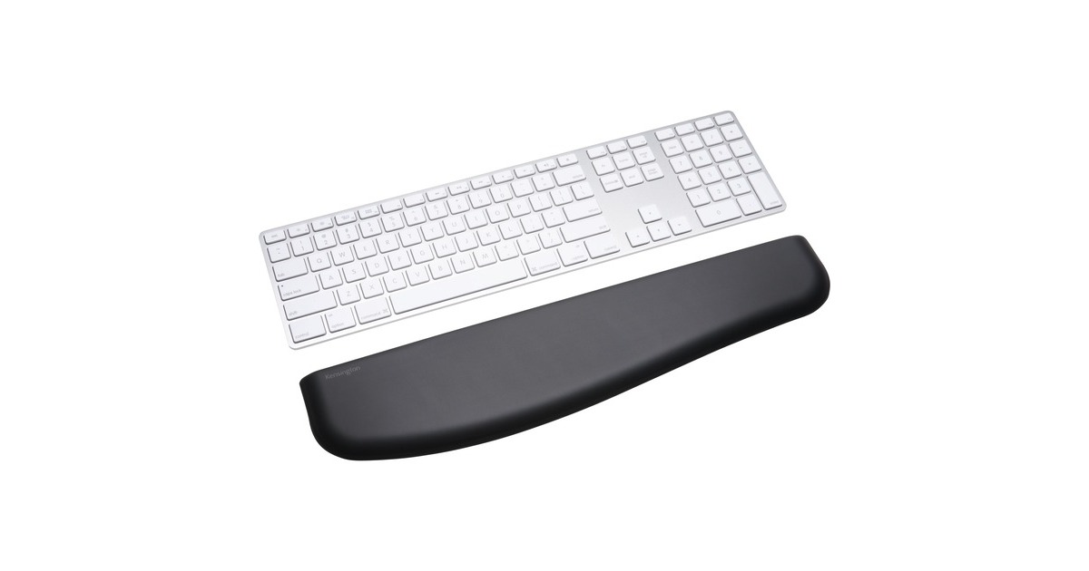 Kensington Repose-Poignets ErgoSoft Pour Claviers Fin - Gris Simili Cuir Ergonomique