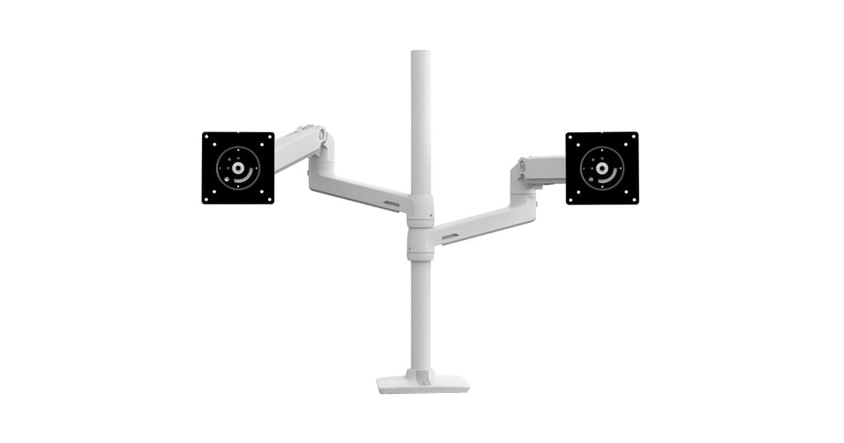 Ergotron LX Dual Stacking Arm, Support de moniteur Blanc, Pince, 9