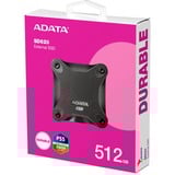 ADATA SD620 512 Go Micro-USB B 3.2 Gen 2 (3.1 Gen 2) Noir SSD externe Noir, 512 Go, Micro-USB B, 3.2 Gen 2 (3.1 Gen 2), 520 Mo/s, 10 Gbit/s, Noir