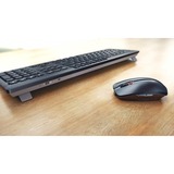 CHERRY Stream Desktop Recharge clavier Souris incluse Universel RF sans fil QWERTY Anglais Noir set de bureau Noir, Layout EU (QWERTY), Technologie SX, 100%, Taille réelle (100 %), Sans fil, RF sans fil, QWERTY, Noir, Souris incluse