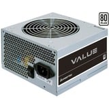 Chieftec APB-500B8 unité d'alimentation d'énergie 500 W 20+4 pin ATX ATX Argent alimentation  Gris, 500 W, 230 V, 50 Hz, 4 A, Actif, 130 W