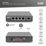 Digitus Extendeur Gigabit 4 ports 4PPoE, Répéteur PoE 