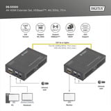 Digitus Kit d'extension HDMI 4K HDBaseT Noir